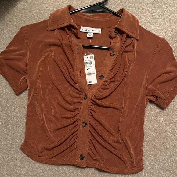 Copper Color Crop Top XS - Picture 1 of 2